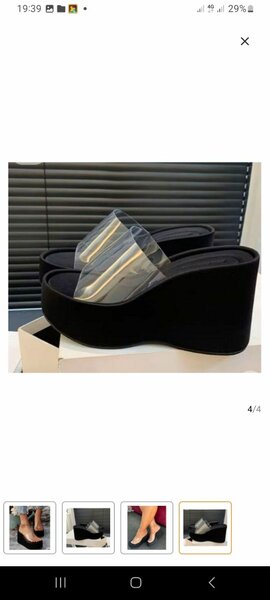 Sandales compensees transparen