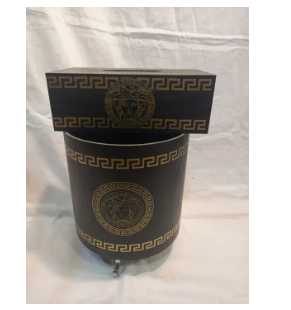 Round Dust Bin Set with Versace Logo