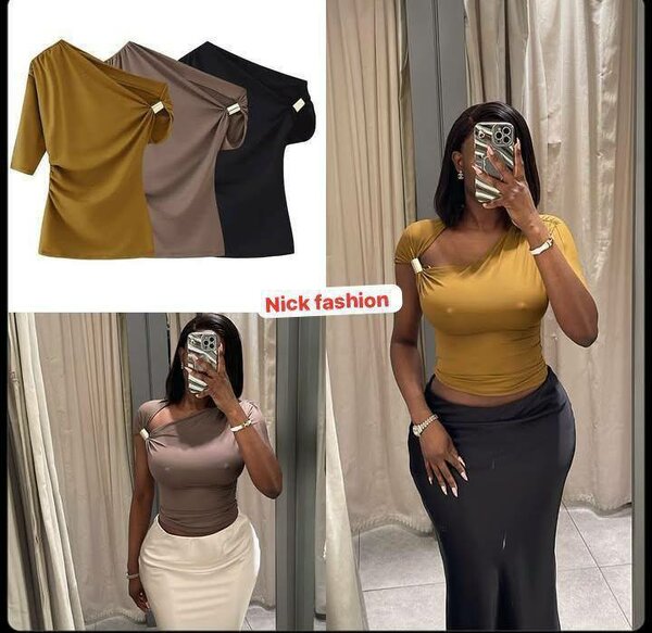 Top asymétrique élégant femme