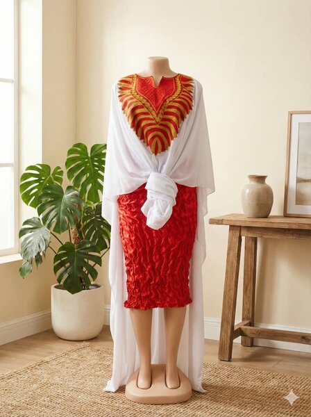 Elegant African Kaftan Dress