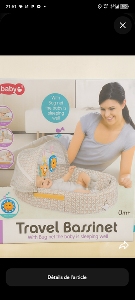 Lit de Voyage Bébé avec Moustiquaire