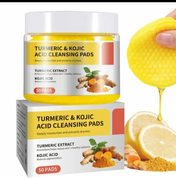 Tampons nettoyants acide kojic curcuma
