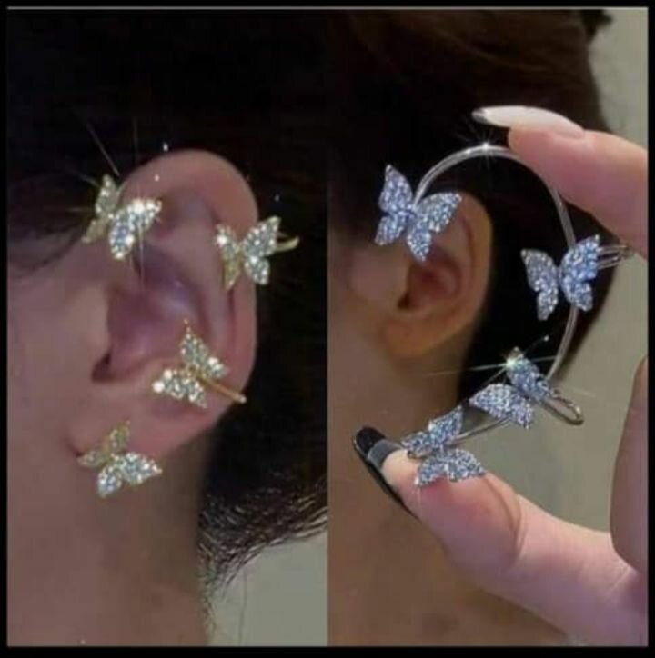 Cuff d'oreille papillon élégant