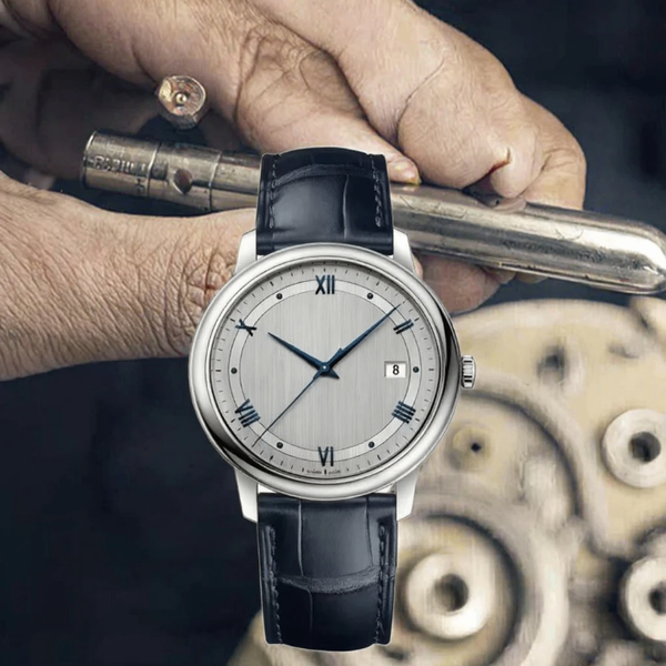 Montre en cuir élégant homme