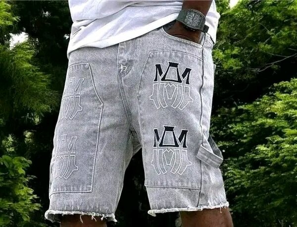 Shorts en jeans délavé pour homme