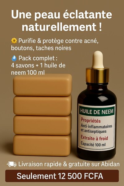 Pack Savons et Huile de Neem