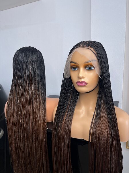 Bonestraight braided wig