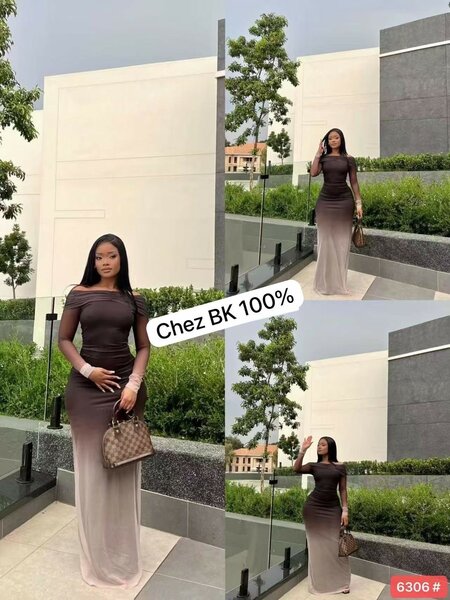 Robe longue élégante dégradée