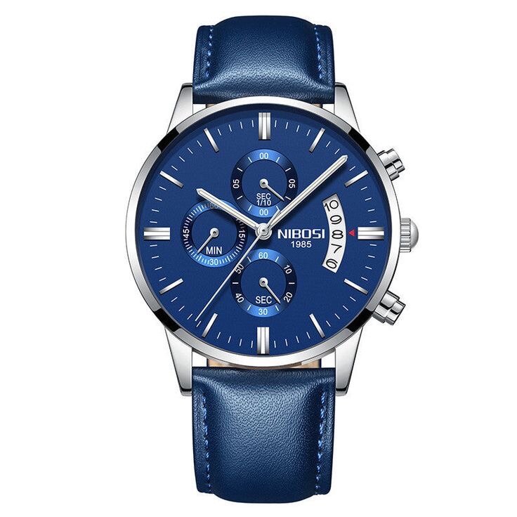 Maurice blue wrist watch