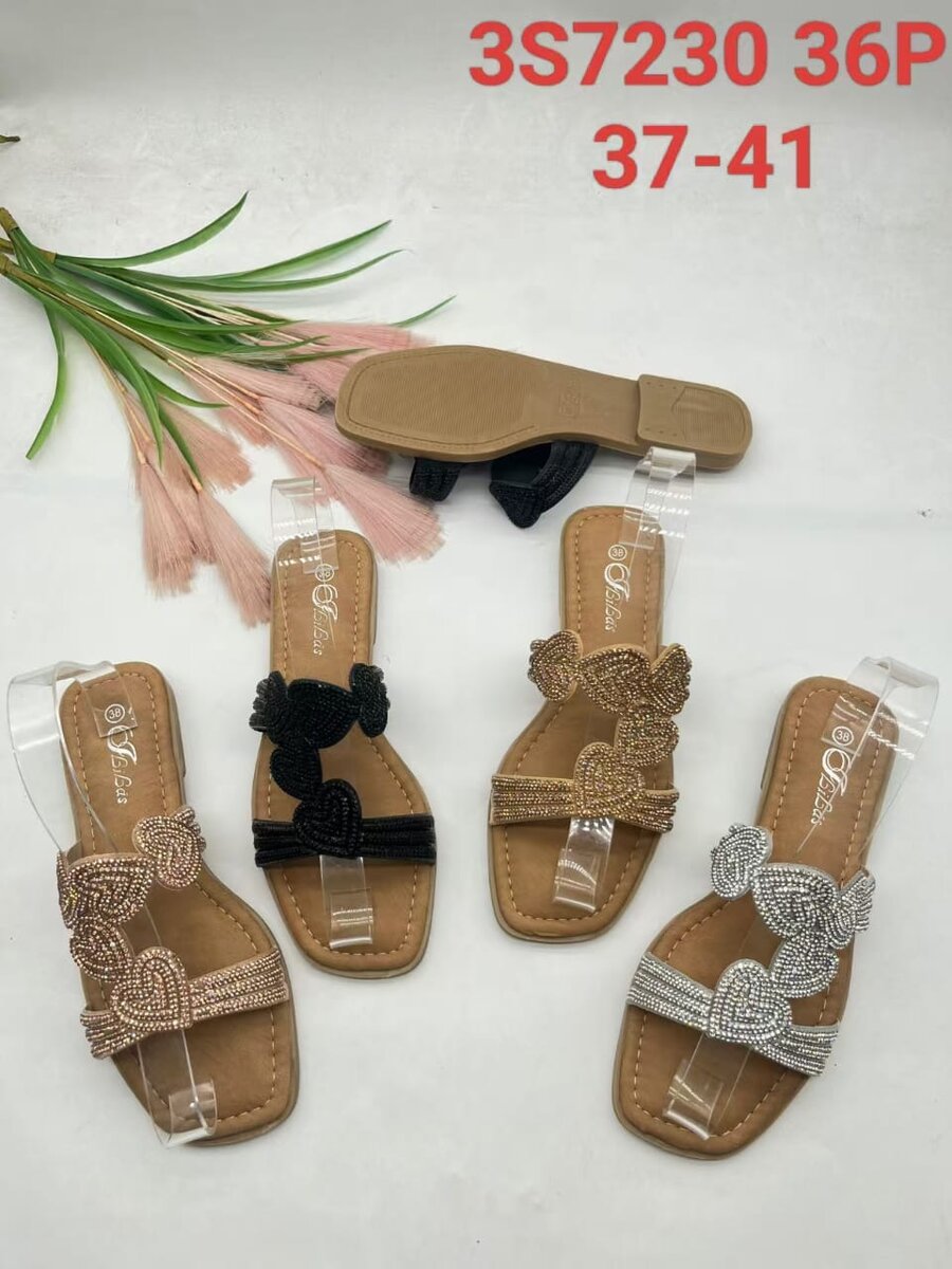 Chaussure dame  strass colorée