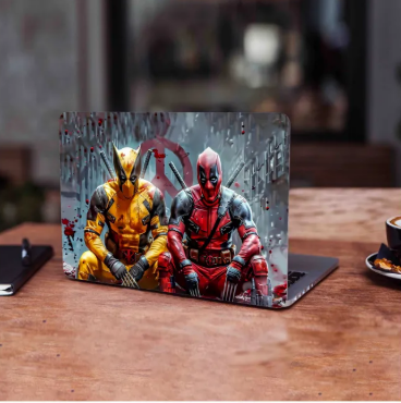 Deadpool Wolverine Laptop back cover / skin / sticker for girls / boys - Vinyl Sticker Decal - For All Laptops - Sizes 13 13.3 14.6 15 15.4 15.6 inches Laptop