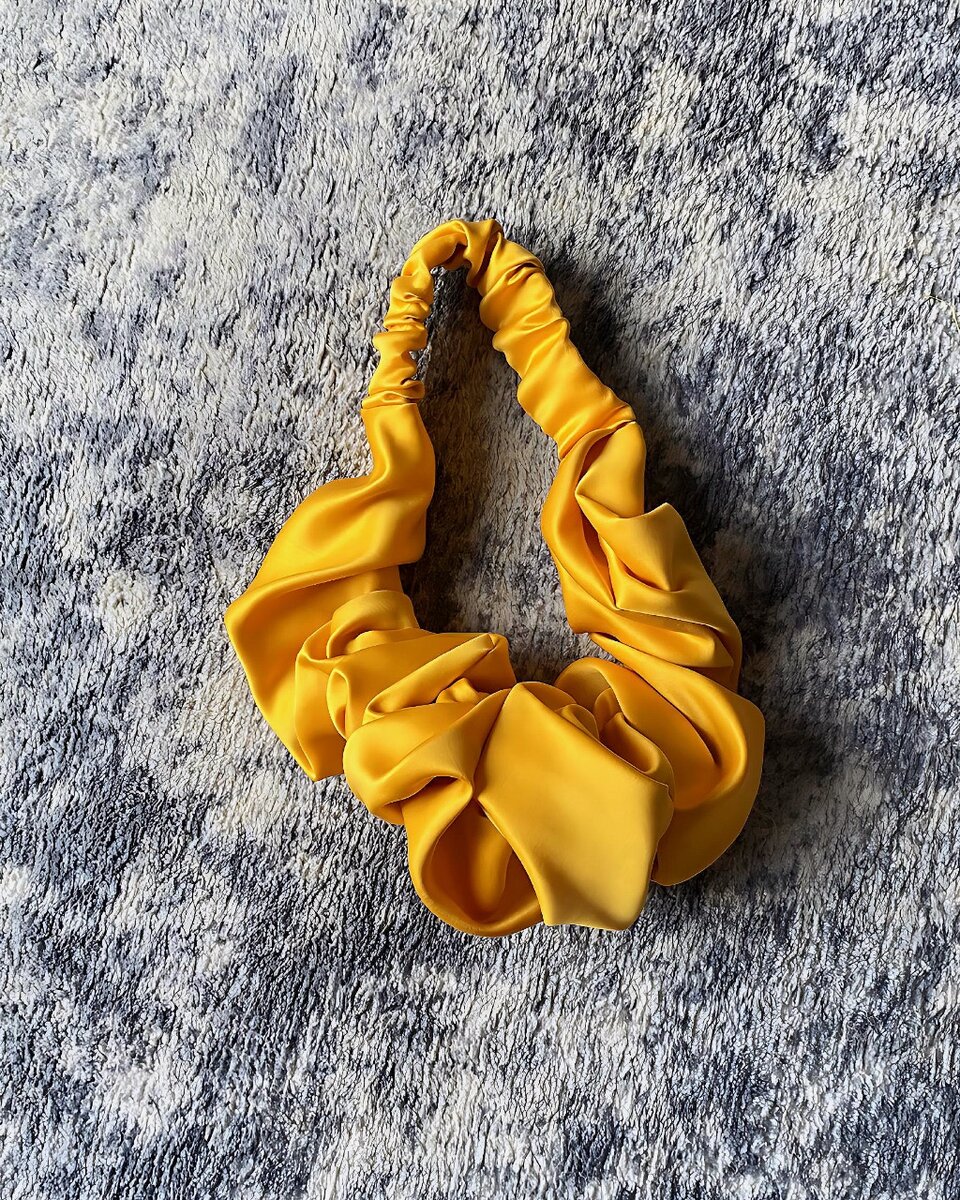 Bandeau-chouchou  Satin Doré