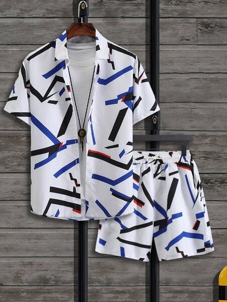 Tenue d'été imprimée hommes