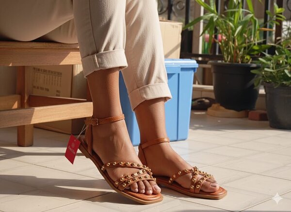 Sandales élégantes en cuir