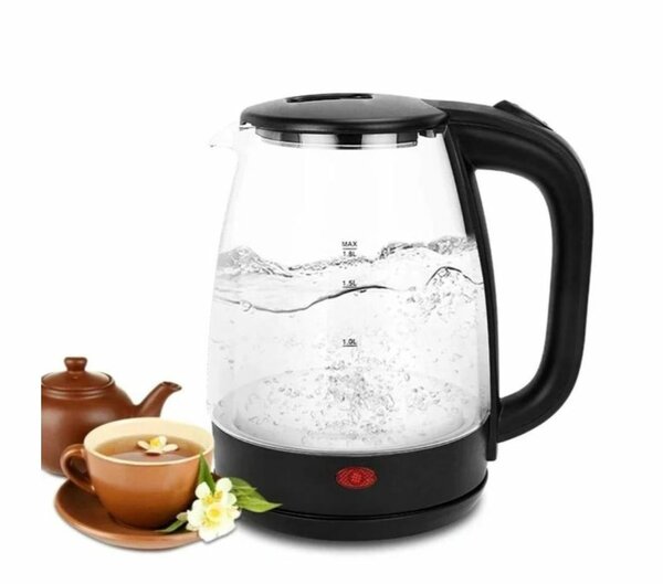 Bouilloire en verre LED électrique