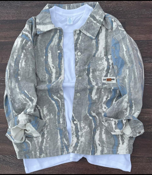 Chemise en denim tie-dye