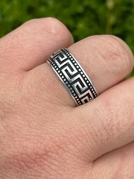 Bague Homme Design Grec