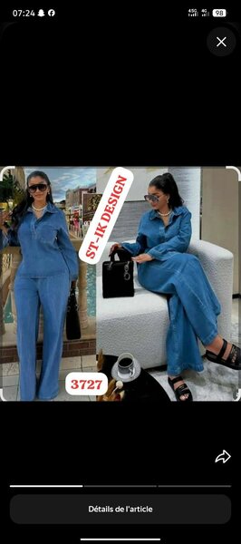 Combinaison Denim Élégante