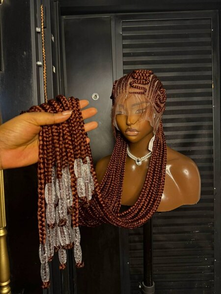 Perruque en tresse synthétique