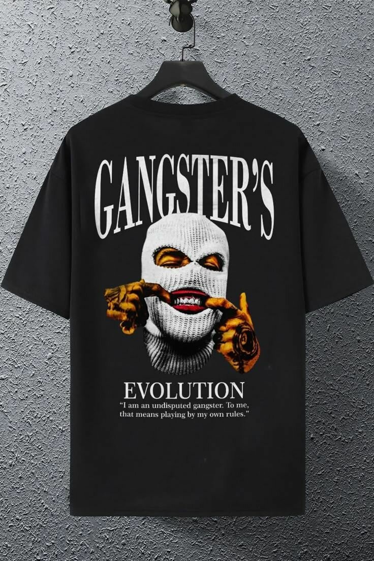 T-shirt à motif "Gangster's"