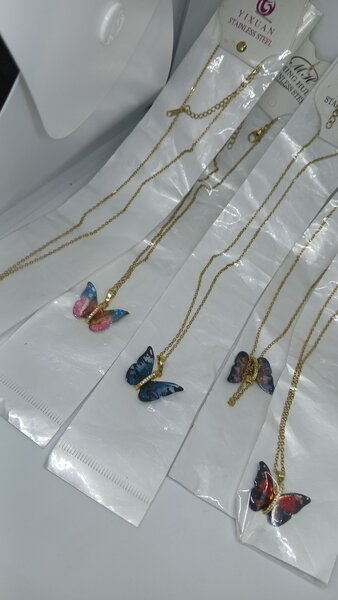 Collier Papillon Coloré