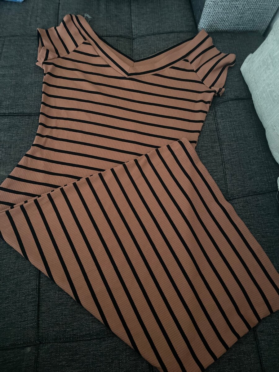 Robe chic à rayures