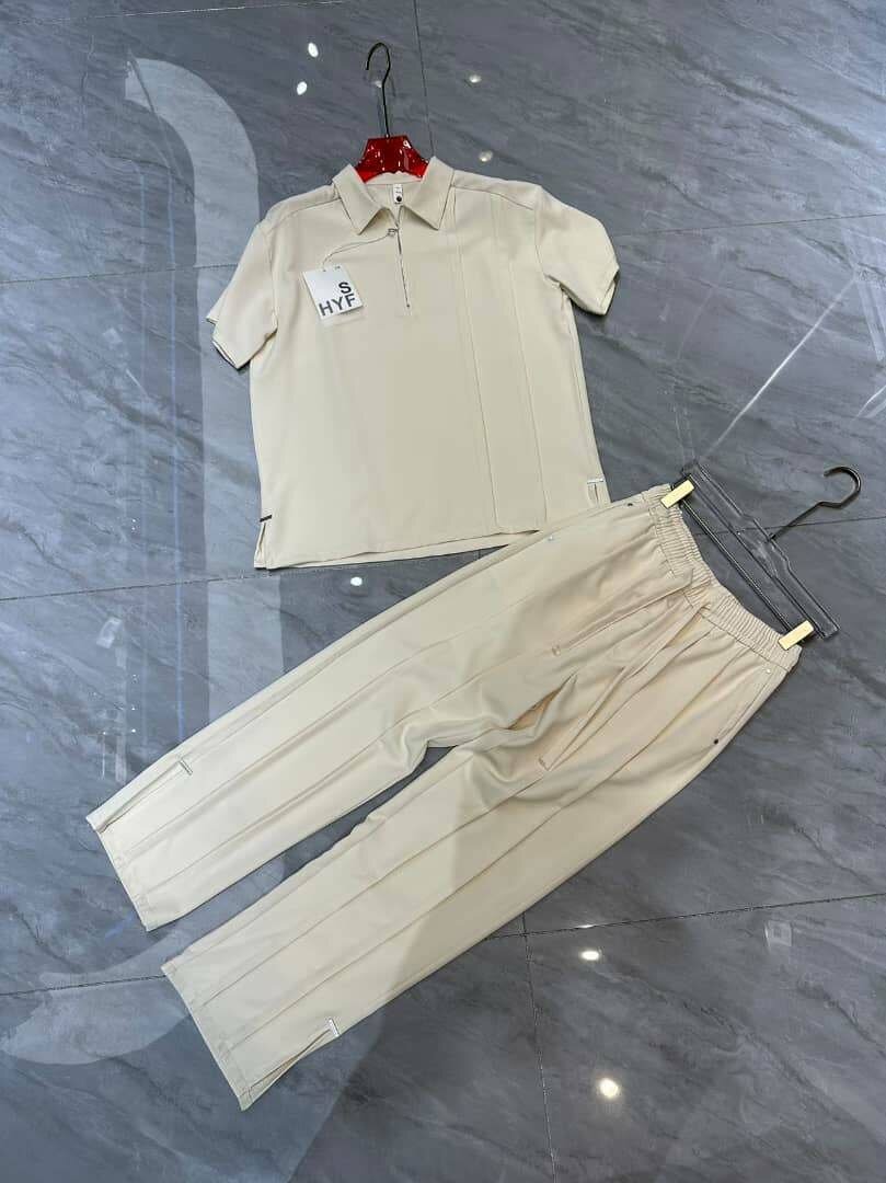 Men's Casual Short Sleeve Shirt and Pants Set