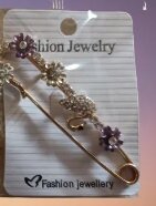 LADIES AND GIRLS HIJAAB AND SCARF PIN WITH STONE AND FLOWER LATEST DESIGN