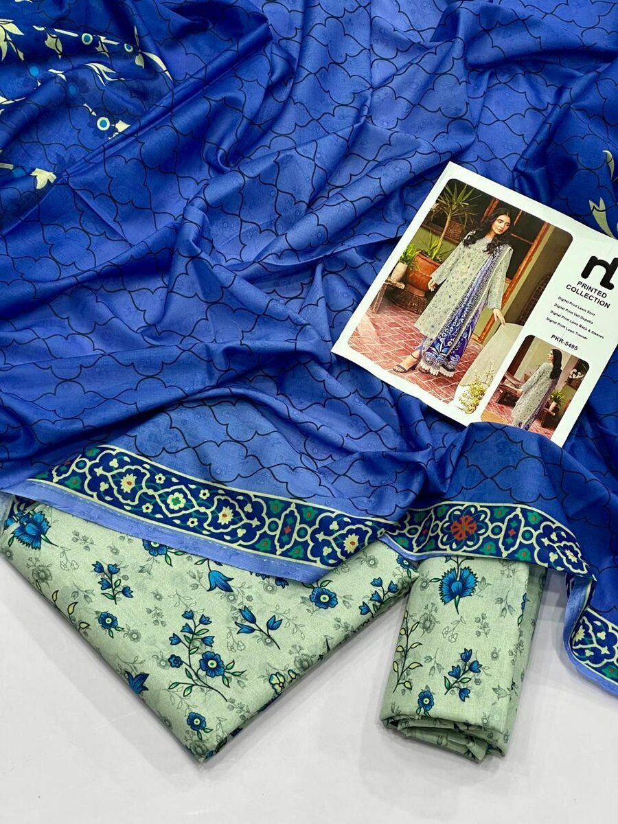Printed lawn suit