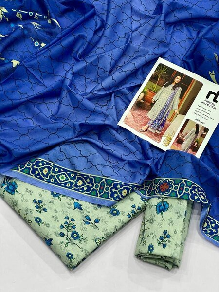 Printed lawn suit