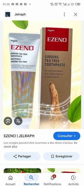 EZENO Dentifrice Ginseng