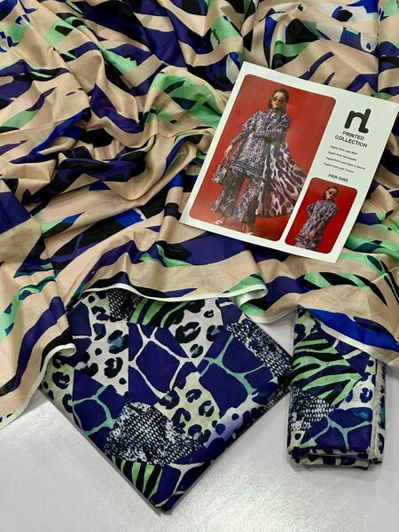 Printed lawn suit