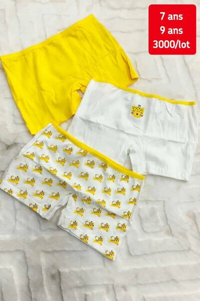 Lot de Boxers Fille Coton