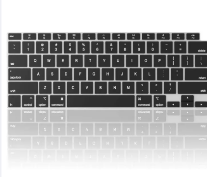 Mac Book Air 13 inch 2020 keyboard cover/skin Compatible with Mac Book Air 13 inch 2020 A2337 M1 A2179 with Retina Display and Touch ID Silicone Key Board Protective Skin Protector, Mac Book Air 2020 Keyboard Cover, Black