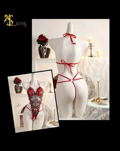 Lingerie sexy en dentelle rouge