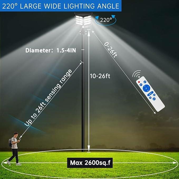 Lampadaire solaire 1500w