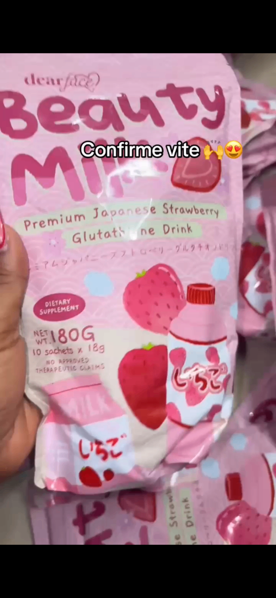 Beauty Milk Fraise Glutathione