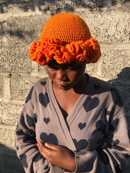 Crotchet ruffles hats