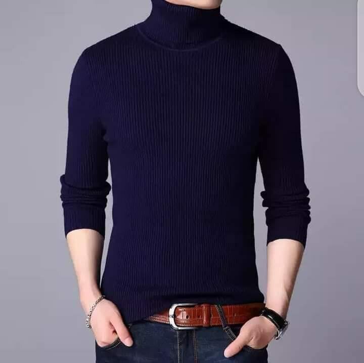 Pull col roulé homme élégant
