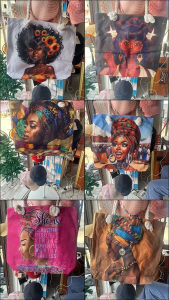 Sac cabas en toile artistique