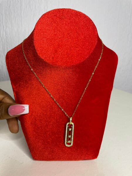 Collier élégant en argent et or