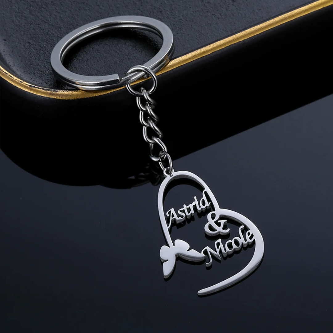 Porte-clés personnalisé en métal avec prénom