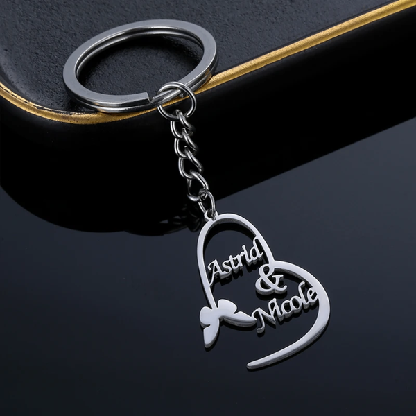 Porte-clés personnalisé en métal avec prénom