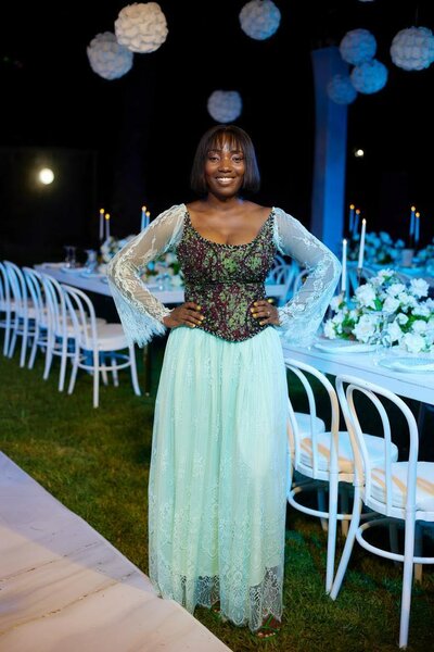 Abby Corseted beaded dress