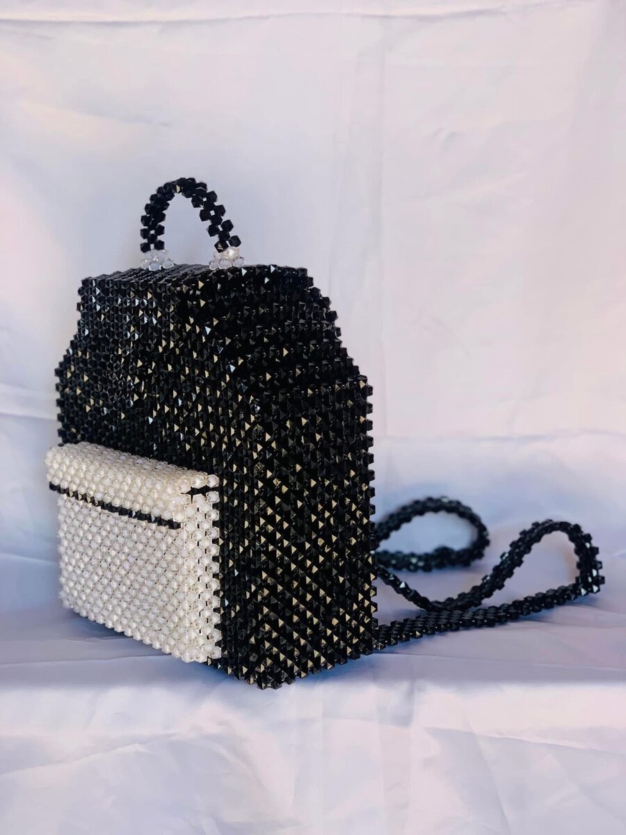 Sac à dos perlé chic