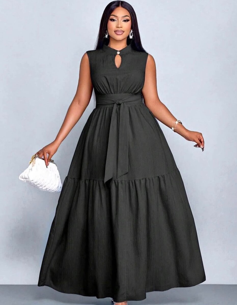 Robe maxi élégante sans manches
