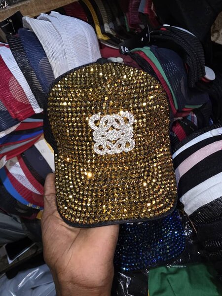 Casquette Strass Dorée