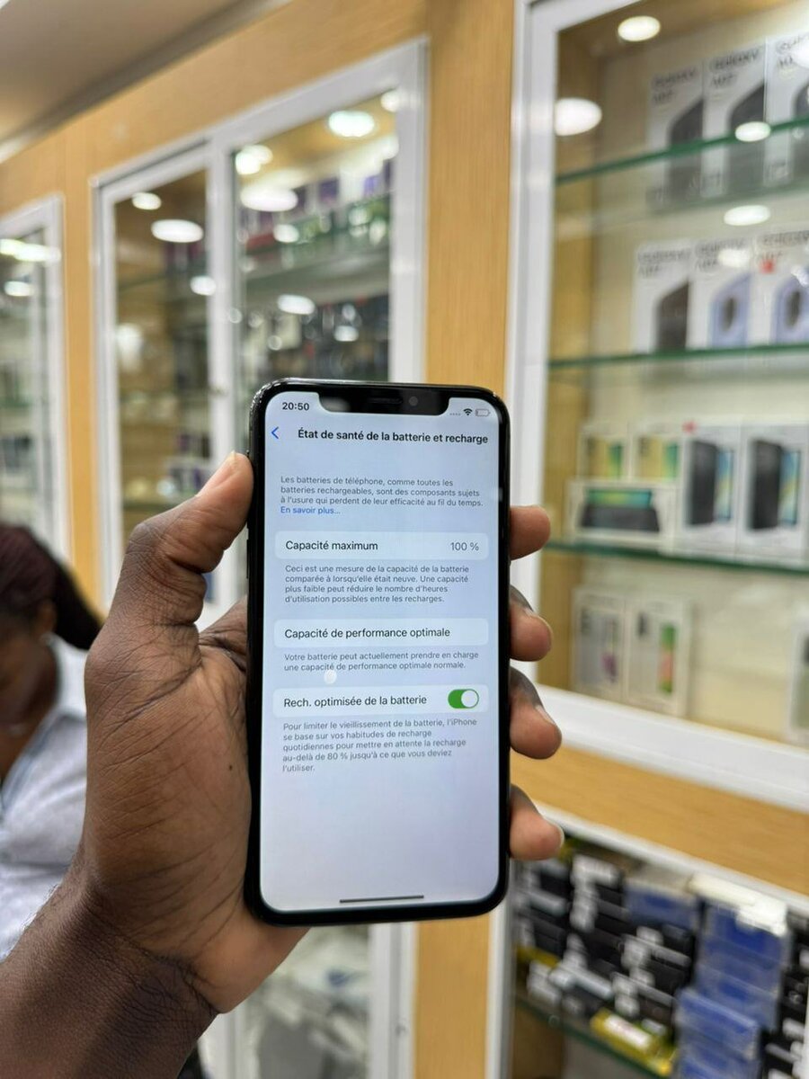 iPhone X sans ID Batterie 100%