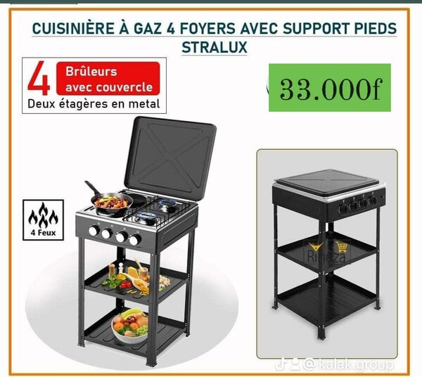 Gazinière à 4 pieds