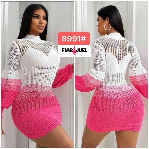 Robe en maille dégradée chic